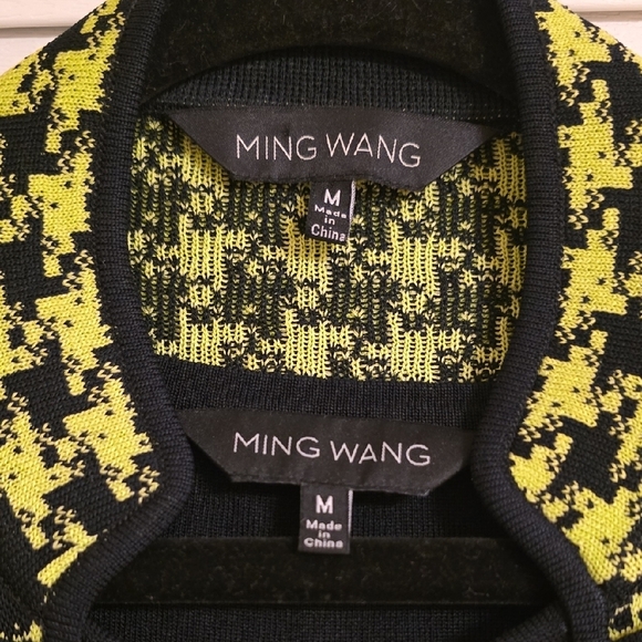 Ming Wang 2 Pieces Green and Black Blazer Classic Tailored Design And Top - Picture 2 of 16